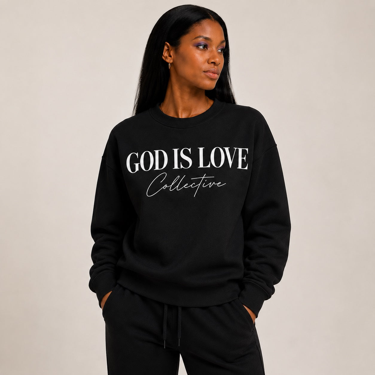 GOD IS LOVE Collective Crewneck Sweatshirt - Gray