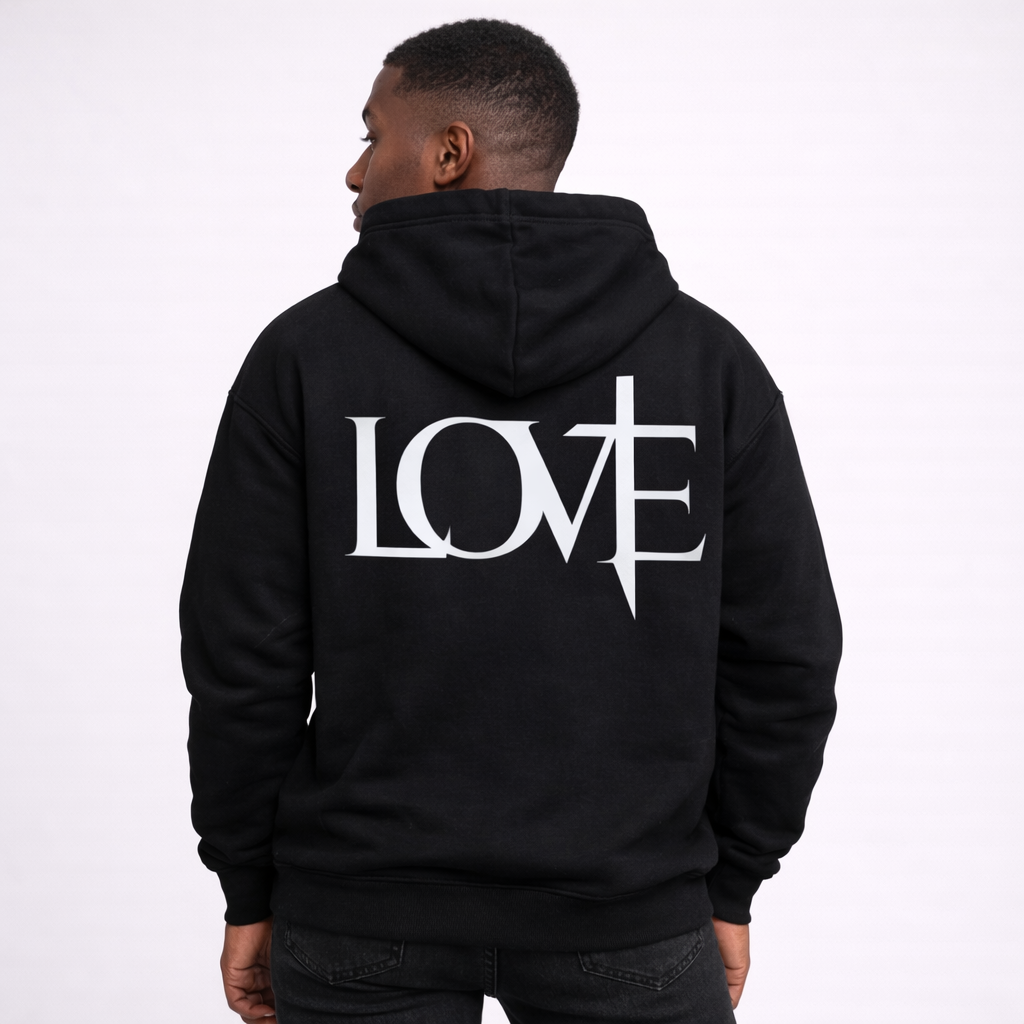 GOD IS LOVE Signature Hoodie Black