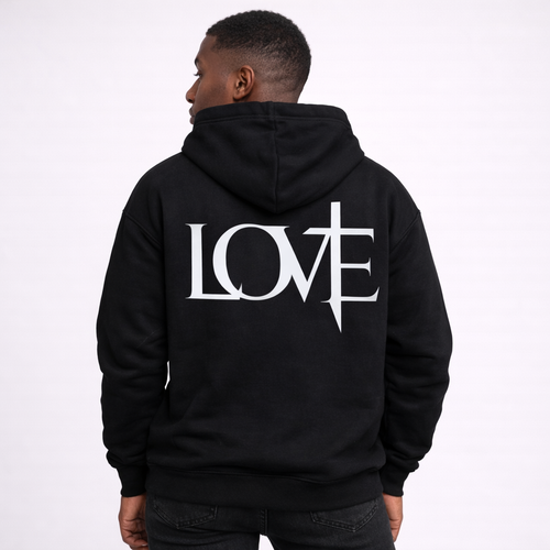 GOD IS LOVE Signature Hoodie Black