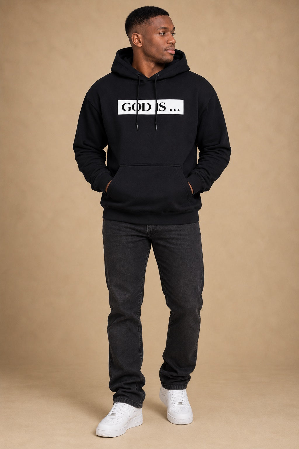 GOD IS LOVE Signature Hoodie Black