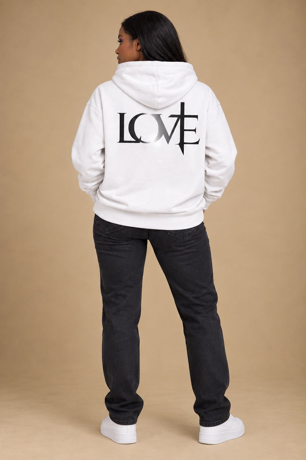 GOD IS LOVE Signature Hoodie White