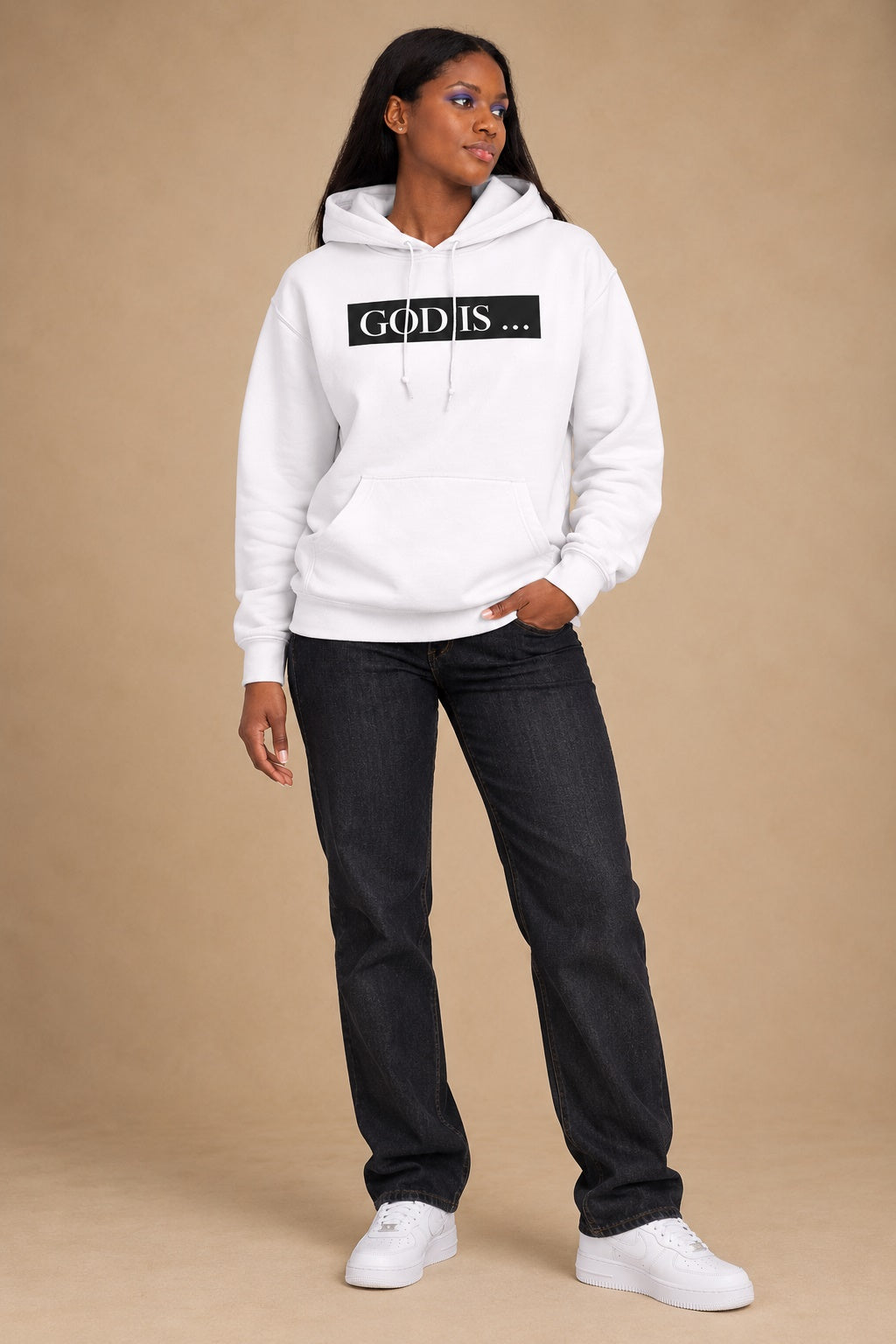 GOD IS LOVE Signature Hoodie White