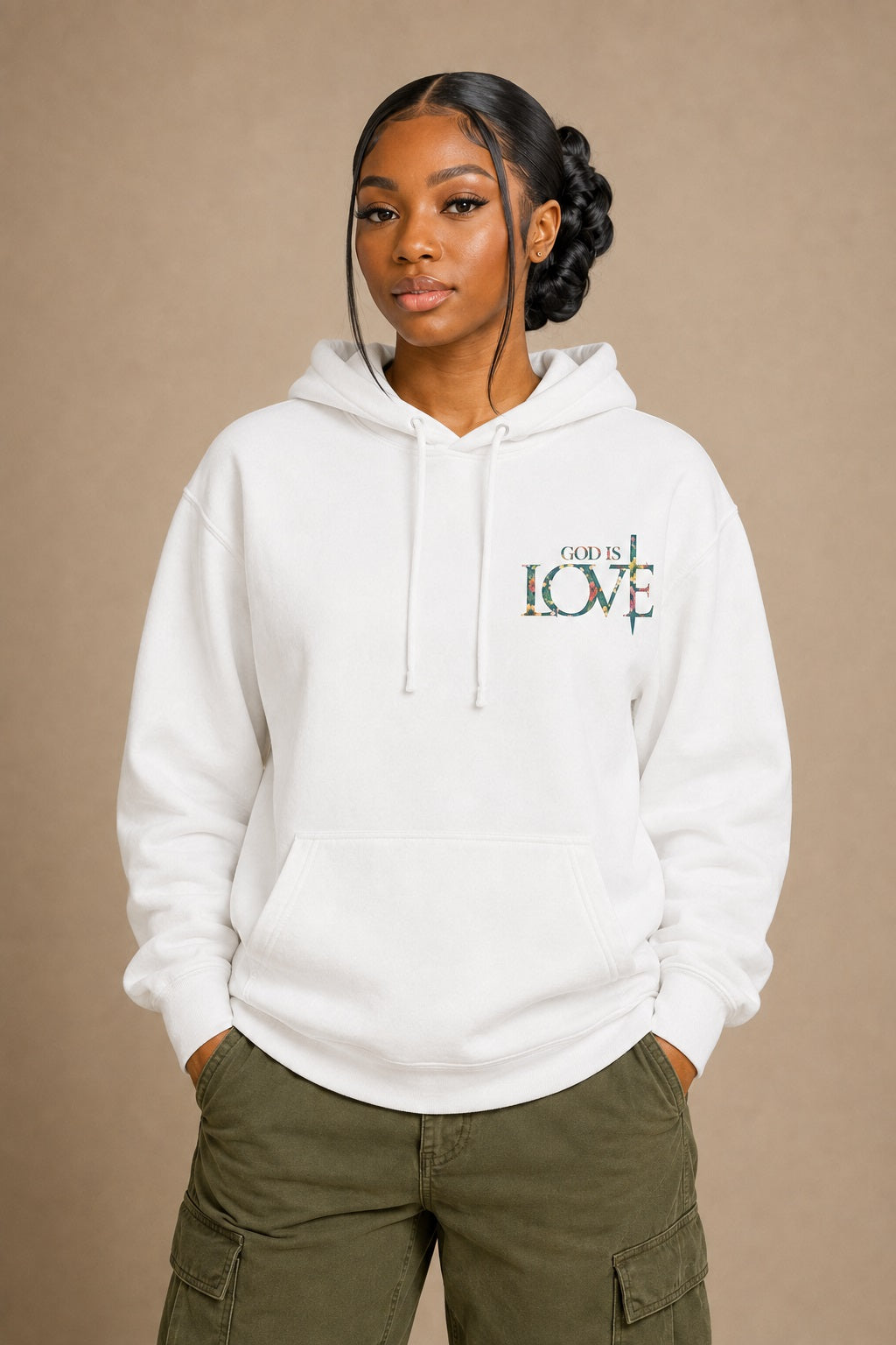 GOD IS LOVE Hoodie - White