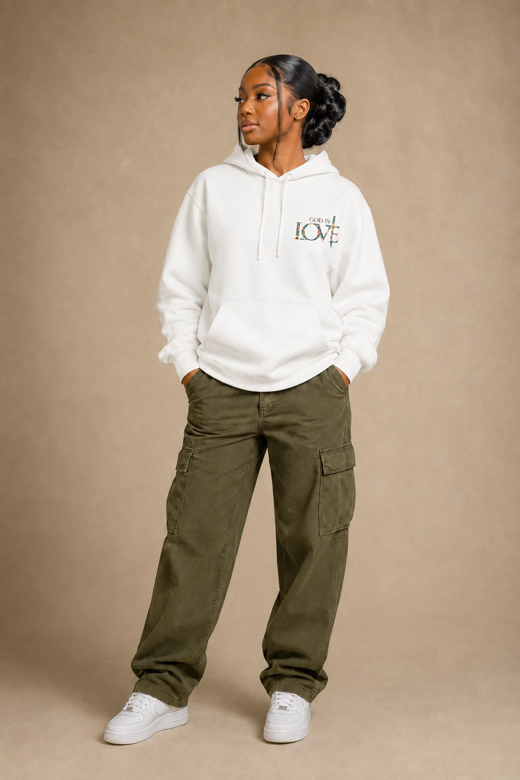 GOD IS LOVE Hoodie - White